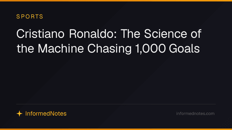 Cristiano Ronaldo: The Science of the Machine Chasing 1,000 Goals