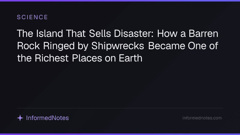 The Island That Sells Disaster: How a Barren Rock Ringed by Shipwrecks Became One of the Richest Places on Earth