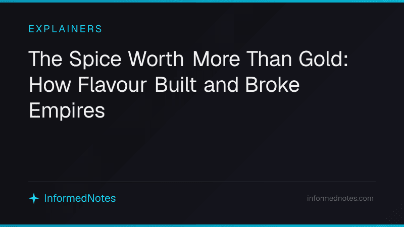 The Spice Worth More Than Gold: How Flavour Built and Broke Empires
