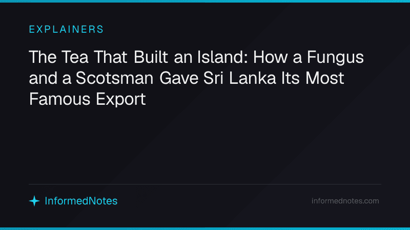 The Tea That Built an Island: How a Fungus and a Scotsman Gave Sri Lanka Its Most Famous Export