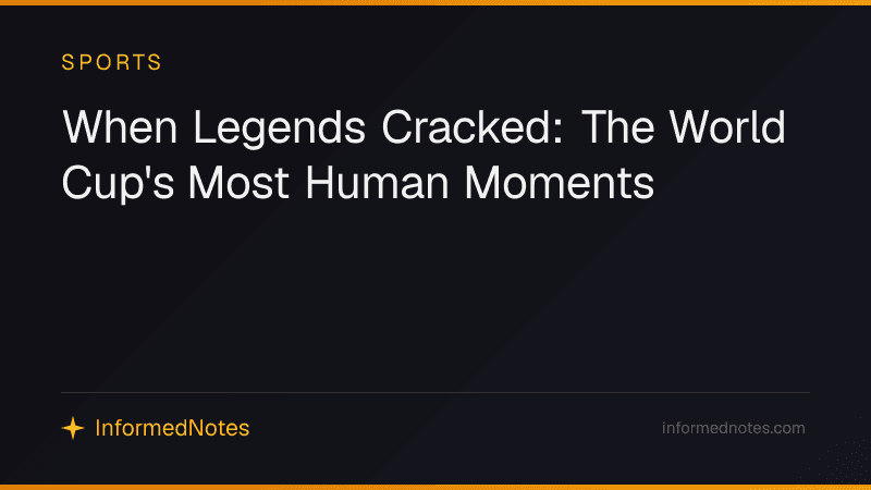 When Legends Cracked: The World Cup's Most Human Moments